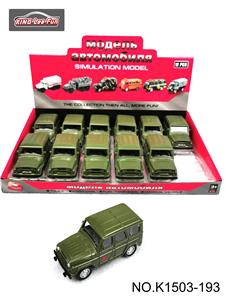 1:43，俄罗斯吉普军事回力合金车（军绿） - OBL10356854