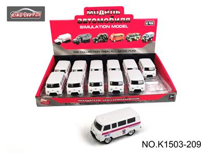 1:43，俄罗斯巴士回力合金车（白色Myc） - OBL10356866