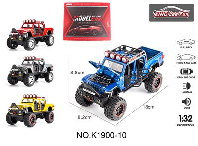1:32吉普越野版带灯光音乐六开门滑行合金车 - OBL10356900