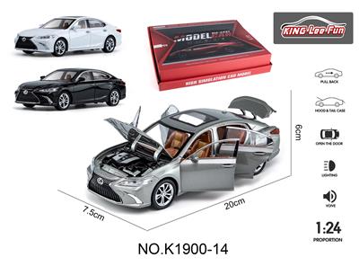 1:24雷克萨斯es300声光音乐六开门回力合金车模 - OBL10356905