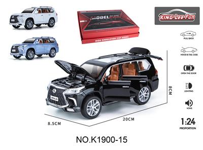 1:24雷克萨斯lx570声光音乐六开门回力合金车模 - OBL10356906