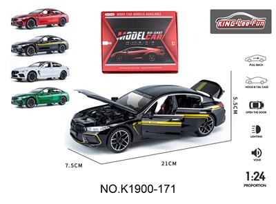 1比24宝马M8拉花版声光音乐六开门回力合金车模 - OBL10356908