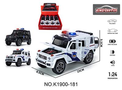 1:24大G 6开门声光回力合金车(中文警车版) - OBL10356911