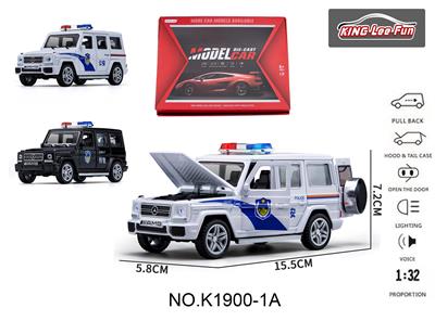 1:32大G中文带灯光音乐四开门回力合金车 - OBL10356915
