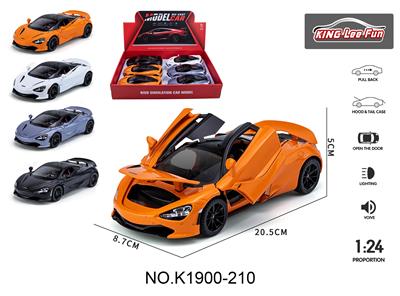 1:24迈凯伦街车版4开门灯光音乐回力合金车 - OBL10356922