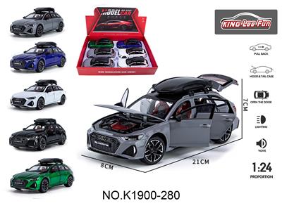 1比24奥迪RS6街车版声光音乐六开门回力合金车模 - OBL10356932