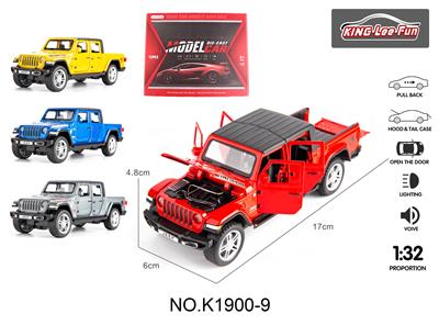 1:32吉普街车版带灯光音乐六开门回力合金车 - OBL10356951