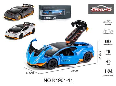 1：24兰博基尼STO声光四开门回力合金车模（有英文盒子缺图片） - OBL10356954