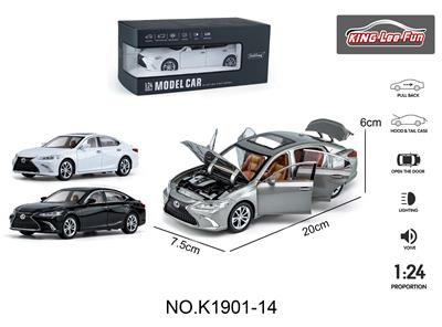 1:24雷克萨斯es300声光音乐六开门回力合金车模 - OBL10356962