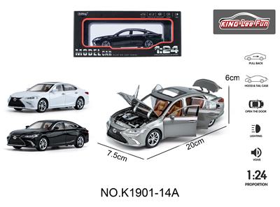 1:24雷克萨斯es300声光音乐六开门回力合金车模 - OBL10356963