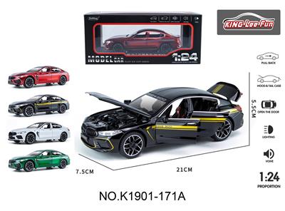 1比24宝马M8拉花版声光音乐六开门回力合金车模 - OBL10356968