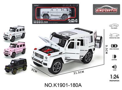 1:24大G街车版支架盒合金声光回力6开门 - OBL10356971