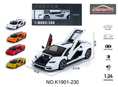 1:24兰博基尼800街车版合金声光回力四开门 - OBL10357002