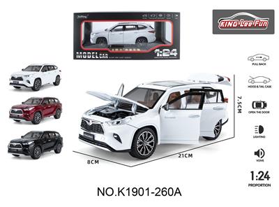 1:24 6开门汉兰达声光回力合金车（街车版） - OBL10357009