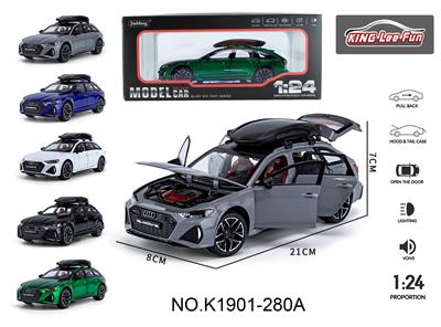 1比24奥迪RS6街车版声光音乐六开门回力合金车模 - OBL10357017