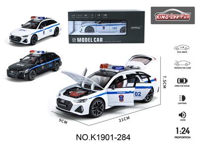 1：24 6开门奥迪RS6合金车模（俄文警车电商盒） - OBL10357020