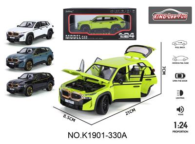 新品 1比24宝马XM声光六开门回力合金车 支架盒 - OBL10357028