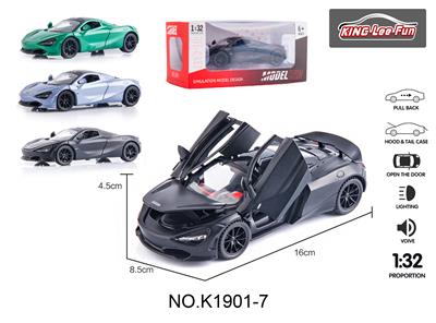 1:32迈凯伦带灯光音乐四开门回力合金车 - OBL10357040