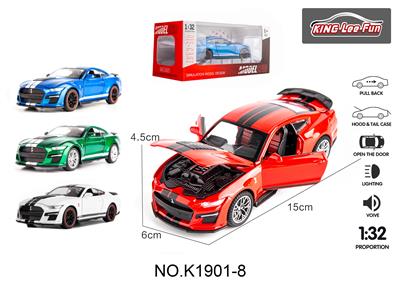 1:32福特野马带灯光音乐四开门回力合金车 - OBL10357041