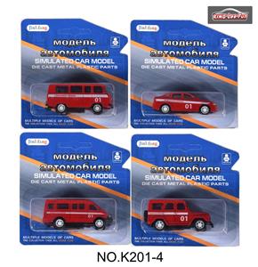 1:64俄文回力合金车红色01四款混装 - OBL10357053