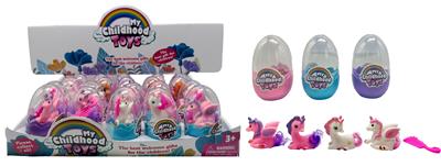 蛋装独角兽小马带梳子配件 4款混装 20PCS - OBL10357456