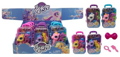 拉箱2只搪胶小马带发夹、梳子、镜子配件 4款混装 9PCS - OBL10357499