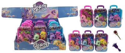 拉箱2只搪胶小马带权杖、梳子配件 6款混装 9PCS - OBL10357506