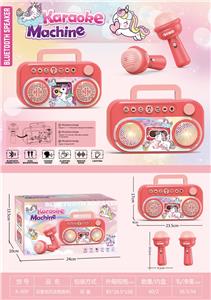 独角兽双话筒蓝牙音箱（蓝牙.灯光.掌声.变声.播放.暂停.上首.下首.大声.小声.音乐） - OBL10359096