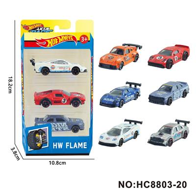6款1:64风火轮合金肌肉车，赛车3只装 - OBL10359441