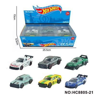 6款1:64风火轮合金肌肉车，赛车24只装展示盒 - OBL10359444