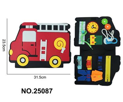 蒙氏儿童早教益智单页消防车毛毡板 - OBL10361511