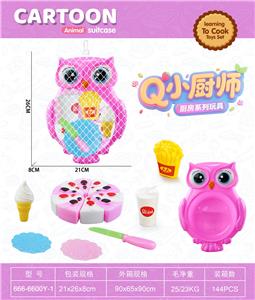 猫头鹰盘配蛋糕 - OBL10363505