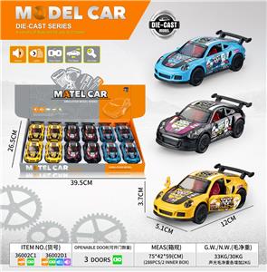 合金车模回力声光
三开门跑车赛道版
（1:36） - OBL10365202