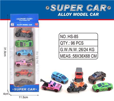 1：64滑行合金车6只装 - OBL10365414