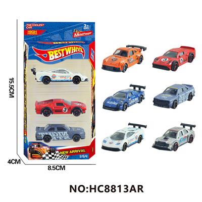 1:64合金车（赛车,跑车，肌肉车）3只装 - OBL10365773