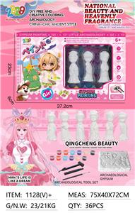 考古石膏彩绘/国色天香 - OBL10366220