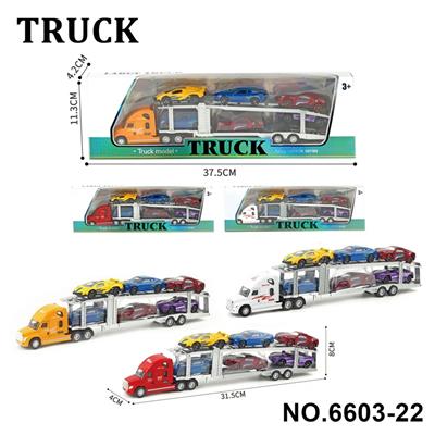 1：64美式双层平板合金拖车 - OBL10366453