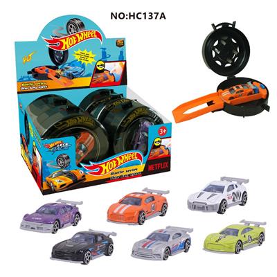 1:64风火轮轮胎弹射轨道合金车赛车跑车(一展示盒6只) - OBL10368004