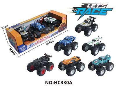 1：64合金车 越野大轮车惯性3只装 - OBL10368006