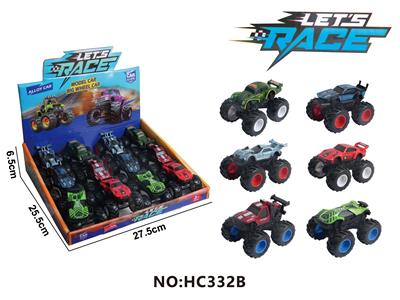 1:64合金车 越野大轮车惯性6款12只装 - OBL10368011