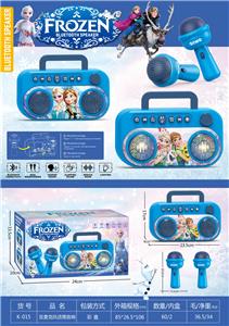 冰雪双话筒蓝牙音箱（蓝牙.灯光.掌声.变声.播放.暂停.上首.下首.大声.小声.音乐） - OBL10368311