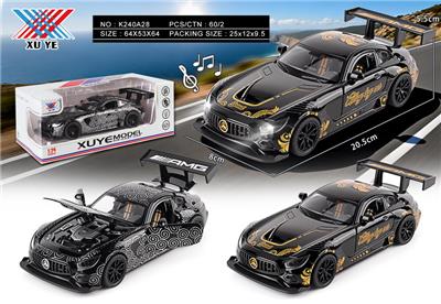1:24 合金模型 奔驰AMG黑金瓷 四开门 回力灯光音乐（1只装） - OBL10369490