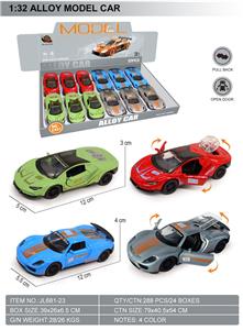 1:32回力三开门合金模型车-兰博基尼+保时捷-赛道版 - OBL10369609