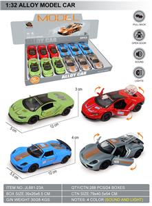 1:32回力三开门合金模型车-兰博基尼+保时捷-赛道版 - OBL10369610