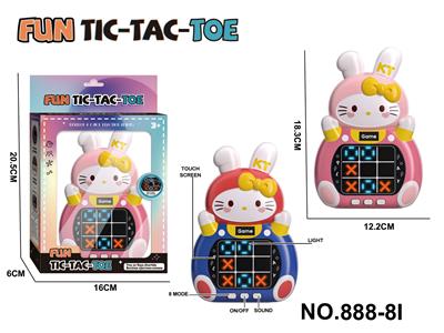 HELLO KITTY猫大立体触摸屏益智玩具井字棋游戏机3粒7号电池（不包电） - OBL10370411