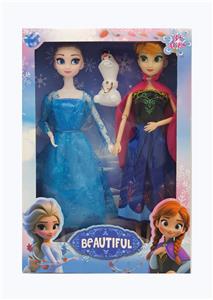 11寸实身9关节冰雪系列娃娃+雪宝 双人装 - OBL10371595