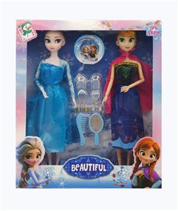 11寸实身9关节冰雪系列娃娃+吸塑配件 双人装 - OBL10371596