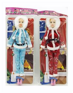 11寸实身9关节圣诞芭比2色混装 - OBL10380145