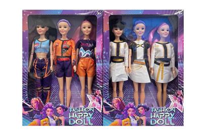 11寸实身3D眼K-POP猎魔女团娃娃(3只装) - OBL10380227