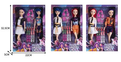11寸双人实身K-POP猎魔女团娃娃带配件 - OBL10380238